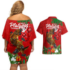 platypus-lover-couples-matching-off-shoulder-short-dress-and-hawaiian-shirt-australia-merry-christmas-aboriginal