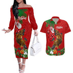 platypus-lover-couples-matching-off-the-shoulder-long-sleeve-dress-and-hawaiian-shirt-australia-merry-christmas-aboriginal