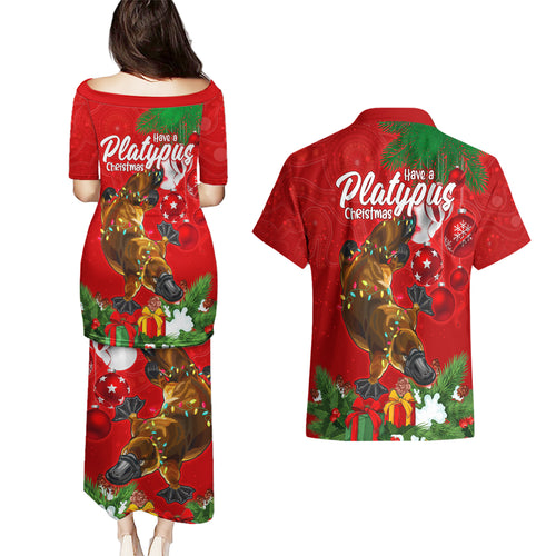 platypus-lover-couples-matching-puletasi-dress-and-hawaiian-shirt-australia-merry-christmas-aboriginal