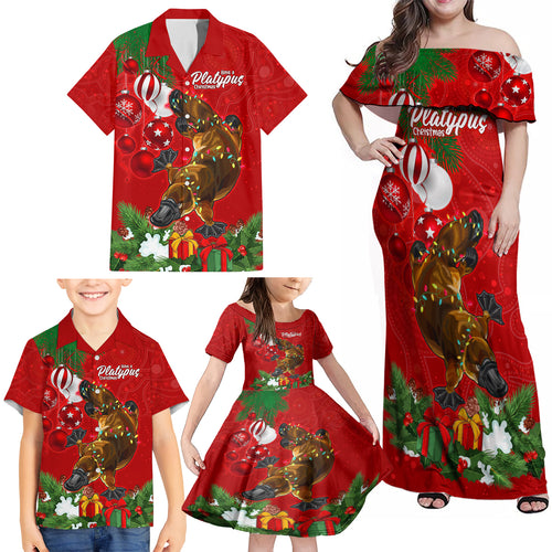 platypus-lover-family-matching-off-shoulder-maxi-dress-and-hawaiian-shirt-australia-merry-christmas-aboriginal