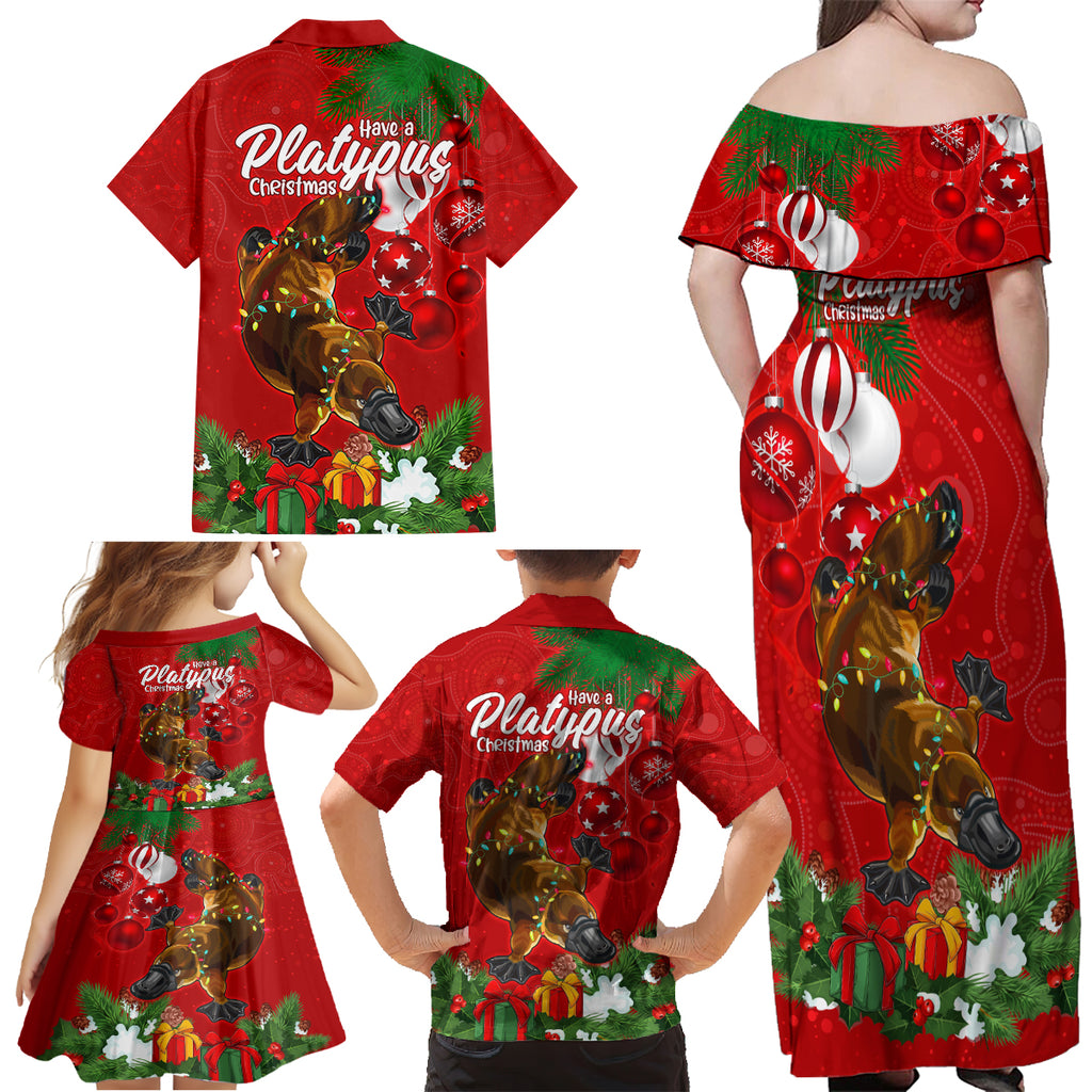 platypus-lover-family-matching-off-shoulder-maxi-dress-and-hawaiian-shirt-australia-merry-christmas-aboriginal