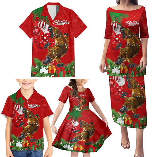 platypus-lover-family-matching-puletasi-dress-and-hawaiian-shirt-australia-merry-christmas-aboriginal