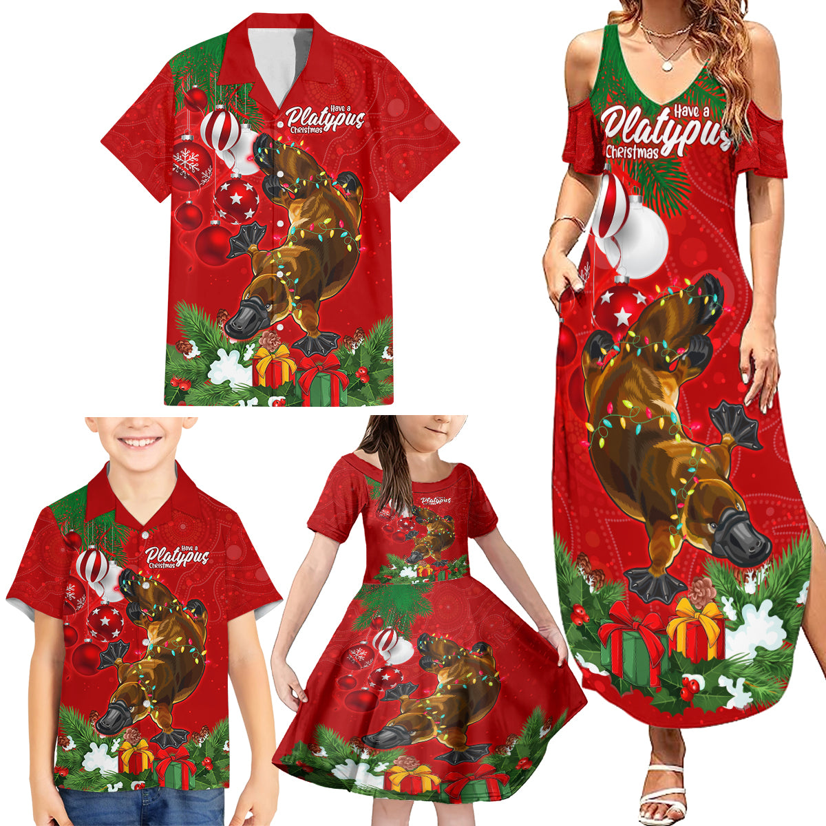platypus-lover-family-matching-summer-maxi-dress-and-hawaiian-shirt-australia-merry-christmas-aboriginal