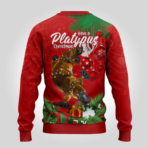 platypus-lover-ugly-christmas-sweater-australia-merry-christmas-aboriginal