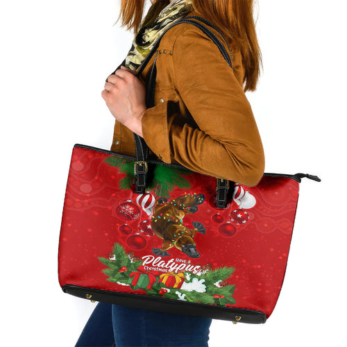 platypus-lover-leather-tote-bag-australia-merry-christmas-aboriginal