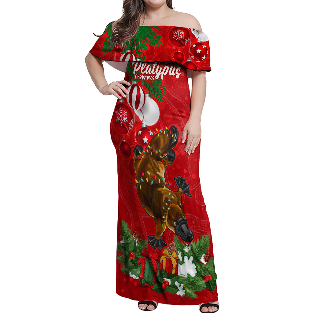 platypus-lover-off-shoulder-maxi-dress-australia-merry-christmas-aboriginal