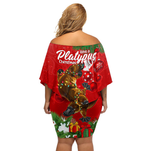 platypus-lover-off-shoulder-short-dress-australia-merry-christmas-aboriginal