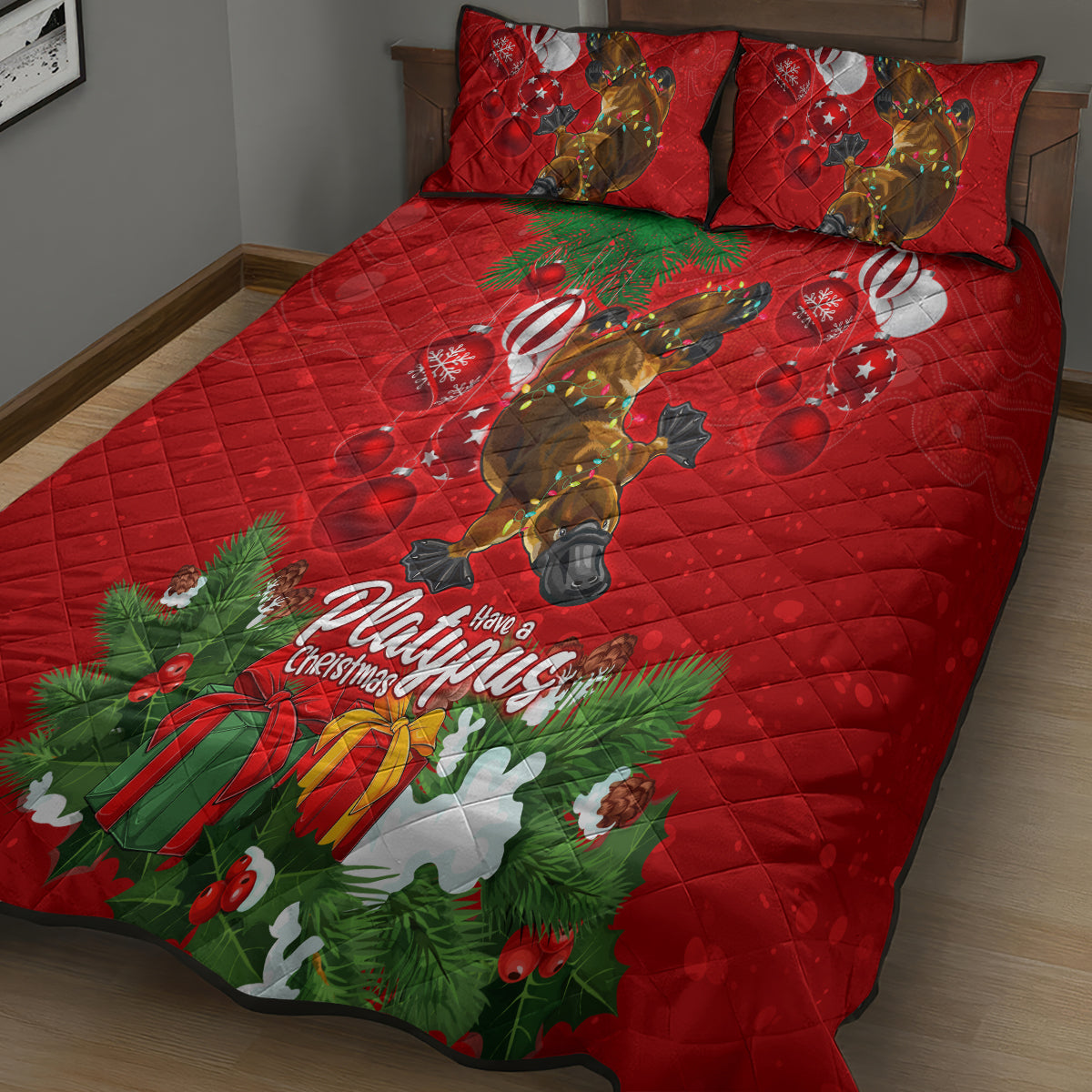platypus-lover-quilt-bed-set-australia-merry-christmas-aboriginal