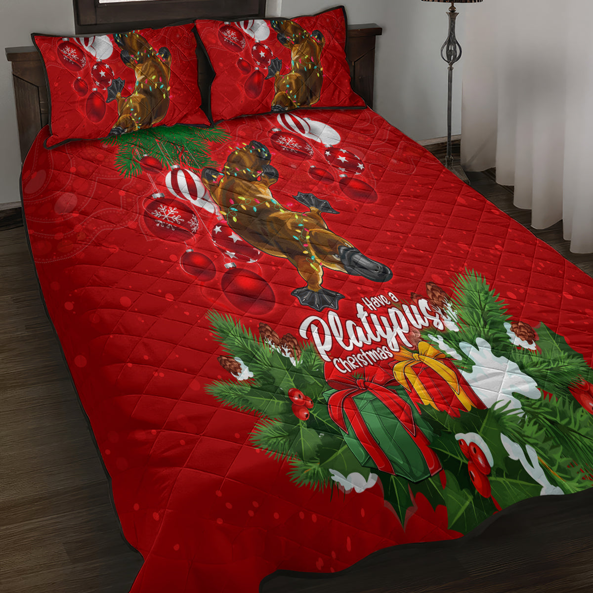 platypus-lover-quilt-bed-set-australia-merry-christmas-aboriginal