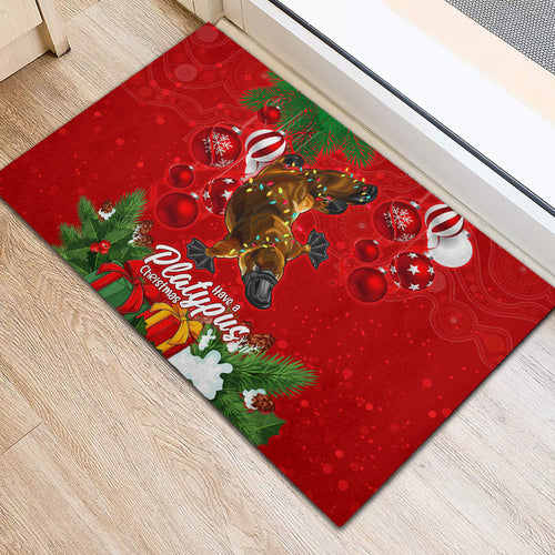 platypus-lover-rubber-doormat-australia-merry-christmas-aboriginal