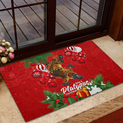platypus-lover-rubber-doormat-australia-merry-christmas-aboriginal