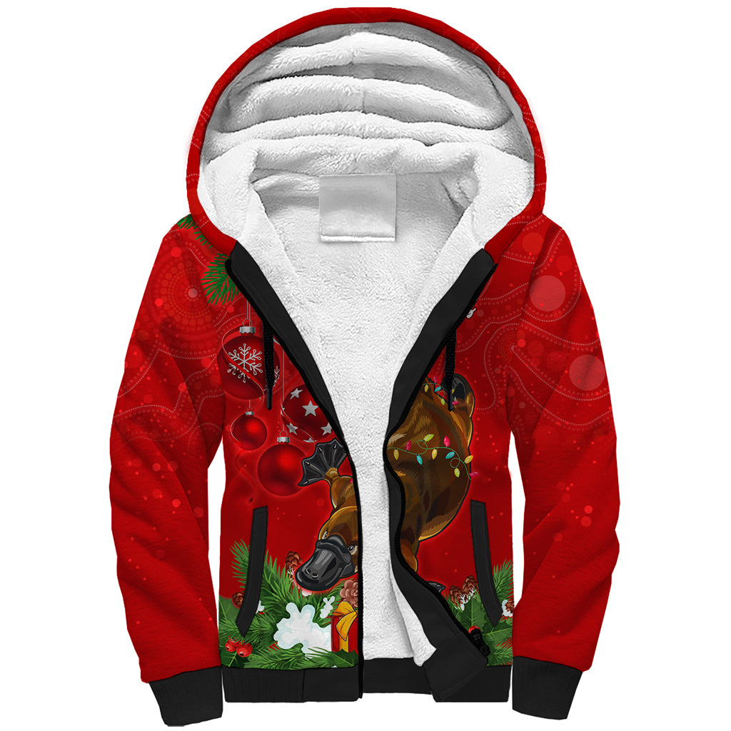 platypus-lover-sherpa-hoodie-australia-merry-christmas-aboriginal