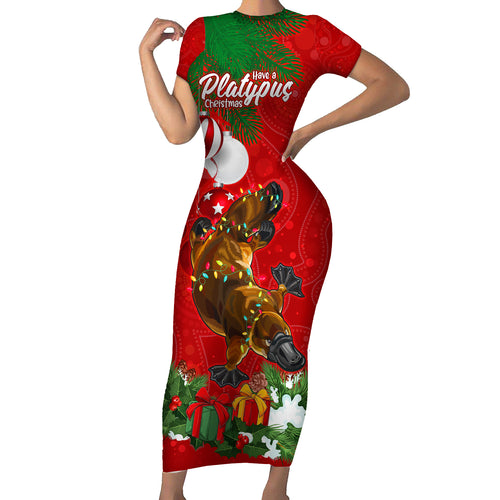 platypus-lover-short-sleeve-bodycon-dress-australia-merry-christmas-aboriginal
