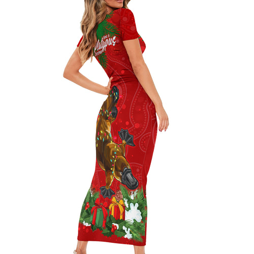 platypus-lover-short-sleeve-bodycon-dress-australia-merry-christmas-aboriginal