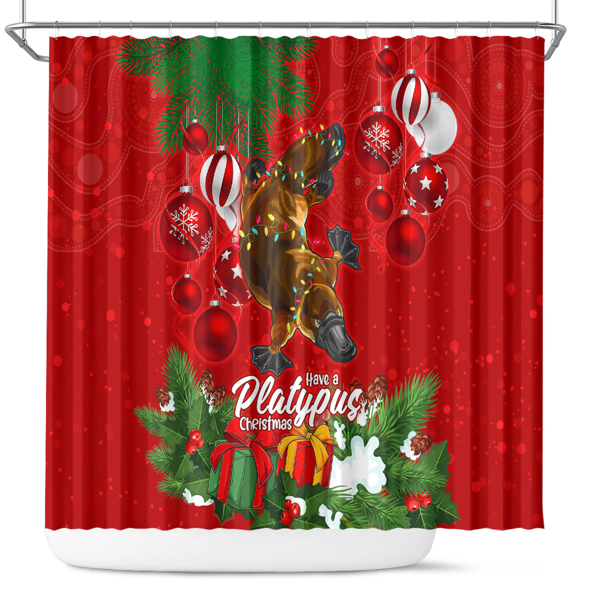 platypus-lover-shower-curtain-australia-merry-christmas-aboriginal