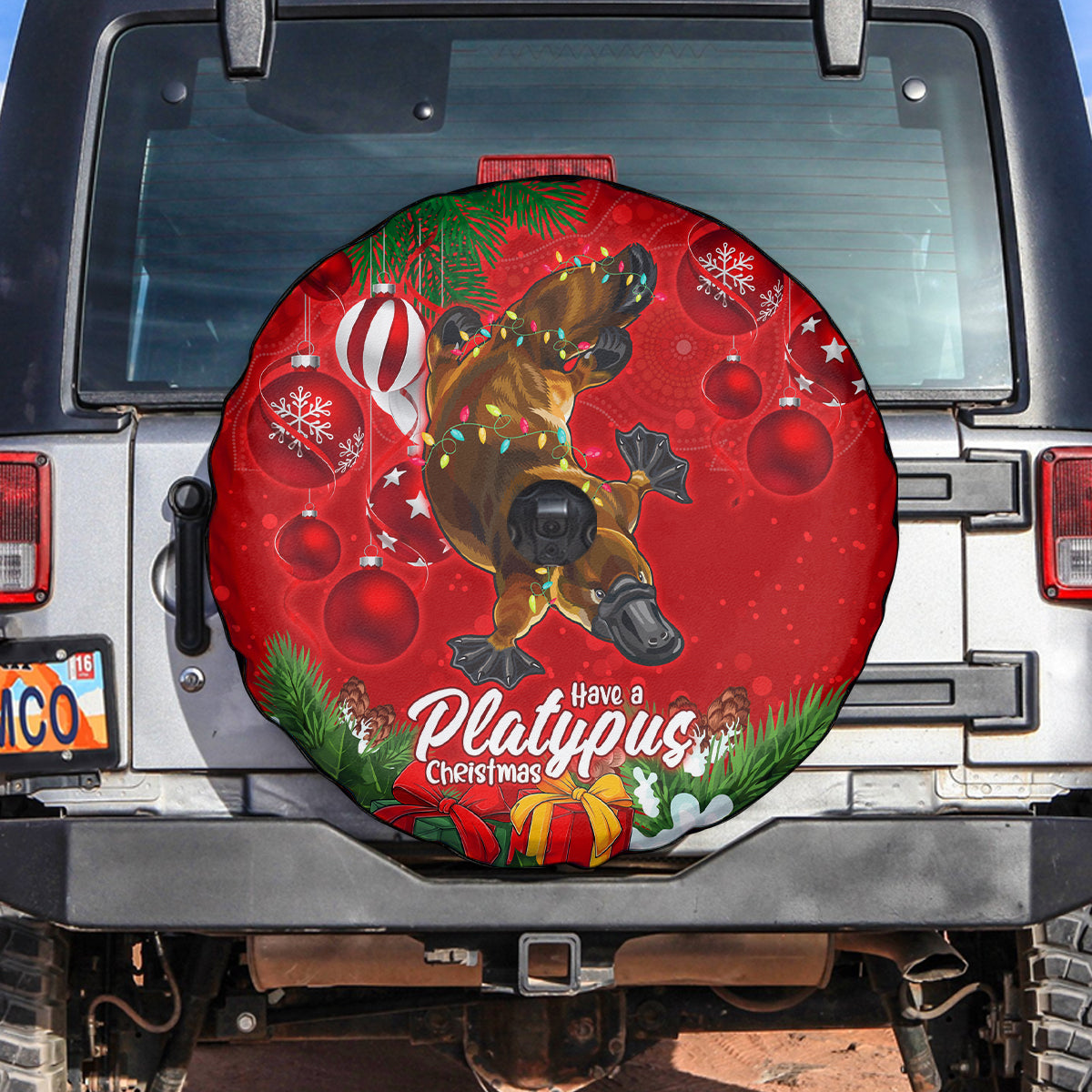 platypus-lover-spare-tire-cover-australia-merry-christmas-aboriginal
