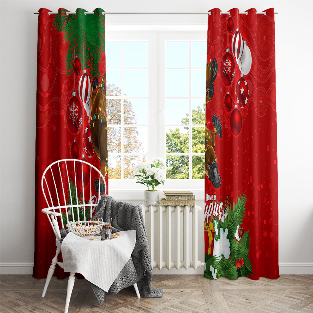 platypus-lover-window-curtain-australia-merry-christmas-aboriginal