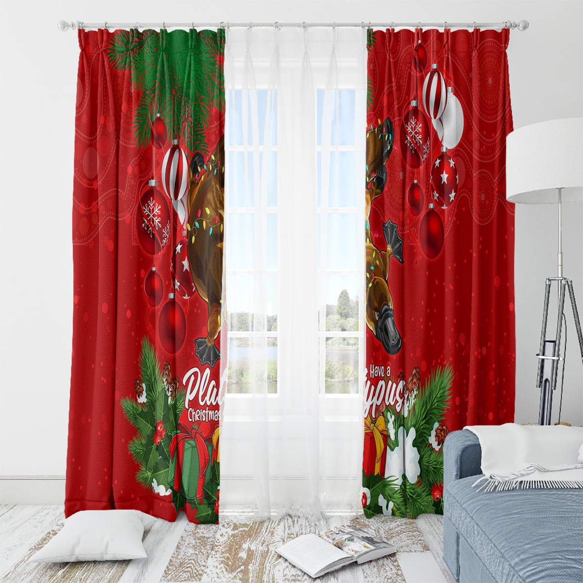 platypus-lover-window-curtain-australia-merry-christmas-aboriginal