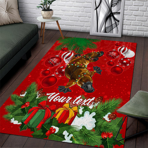 personalised-platypus-lover-area-rug-australia-merry-christmas-aboriginal