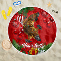 personalised-platypus-lover-beach-blanket-australia-merry-christmas-aboriginal