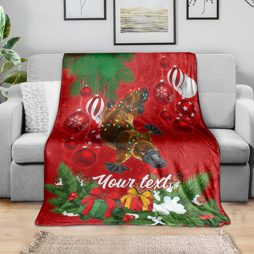 personalised-platypus-lover-blanket-australia-merry-christmas-aboriginal