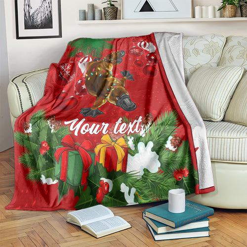 personalised-platypus-lover-blanket-australia-merry-christmas-aboriginal