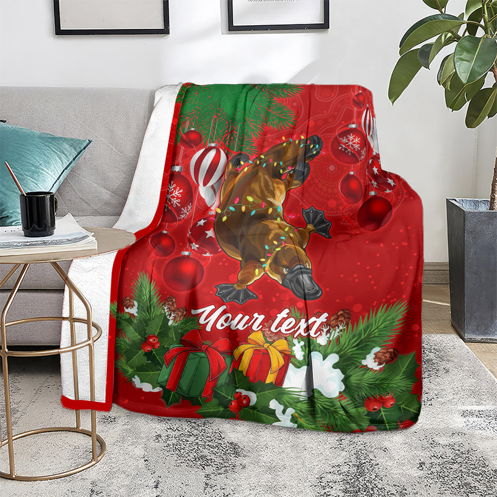 personalised-platypus-lover-blanket-australia-merry-christmas-aboriginal