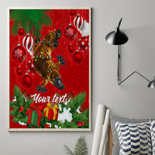 personalised-platypus-lover-canvas-wall-art-australia-merry-christmas-aboriginal