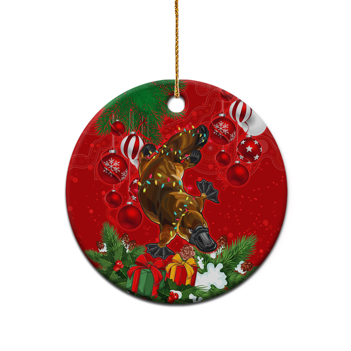 personalised-platypus-lover-ceramic-ornament-australia-merry-christmas-aboriginal