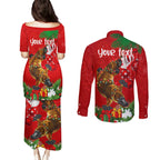 personalised-platypus-lover-couples-matching-puletasi-dress-and-long-sleeve-button-shirt-australia-merry-christmas-aboriginal