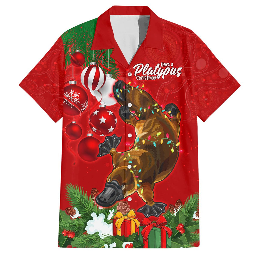 personalised-platypus-lover-hawaiian-shirt-australia-merry-christmas-aboriginal