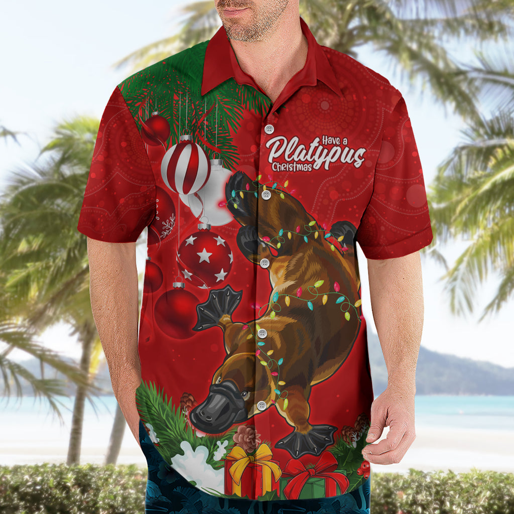 personalised-platypus-lover-hawaiian-shirt-australia-merry-christmas-aboriginal