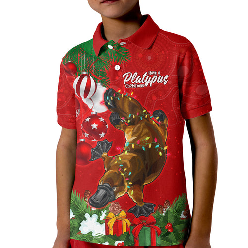 personalised-platypus-lover-kid-polo-shirt-australia-merry-christmas-aboriginal