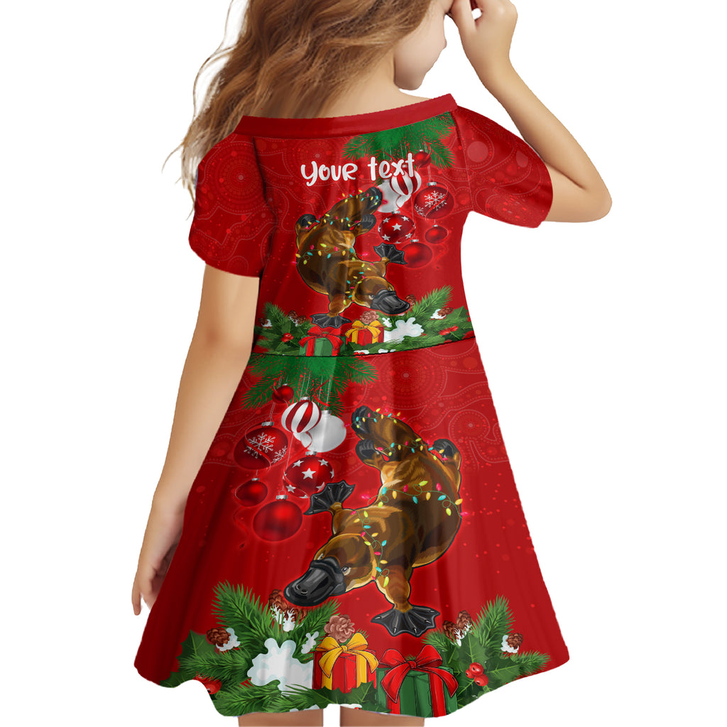 personalised-platypus-lover-kid-short-sleeve-dress-australia-merry-christmas-aboriginal