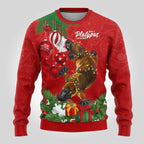 personalised-platypus-lover-ugly-christmas-sweater-australia-merry-christmas-aboriginal
