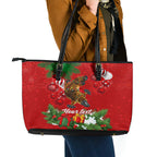 personalised-platypus-lover-leather-tote-bag-australia-merry-christmas-aboriginal