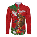 personalised-platypus-lover-long-sleeve-button-shirt-australia-merry-christmas-aboriginal