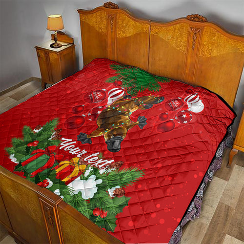 personalised-platypus-lover-quilt-australia-merry-christmas-aboriginal