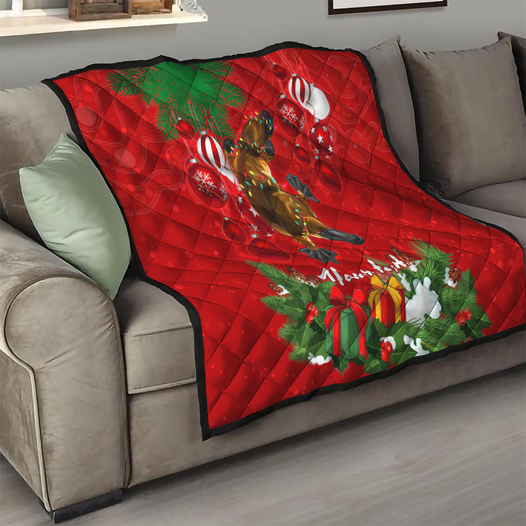 personalised-platypus-lover-quilt-australia-merry-christmas-aboriginal