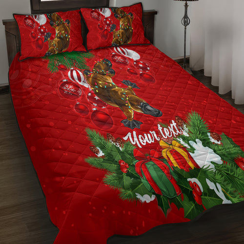 personalised-platypus-lover-quilt-bed-set-australia-merry-christmas-aboriginal