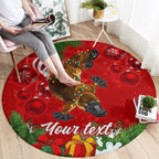 personalised-platypus-lover-round-carpet-australia-merry-christmas-aboriginal