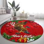 personalised-platypus-lover-round-carpet-australia-merry-christmas-aboriginal
