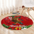 personalised-platypus-lover-round-carpet-australia-merry-christmas-aboriginal