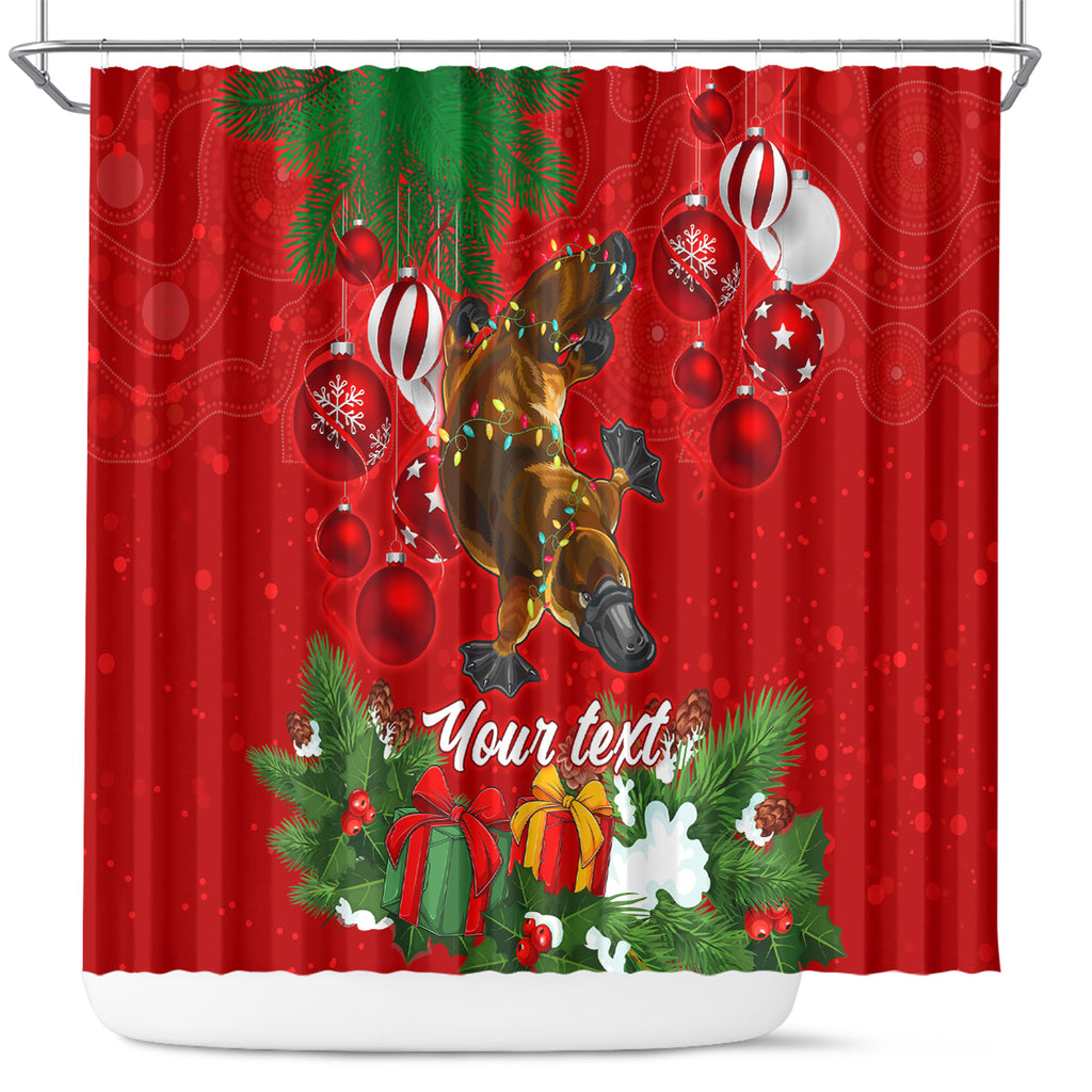 personalised-platypus-lover-shower-curtain-australia-merry-christmas-aboriginal