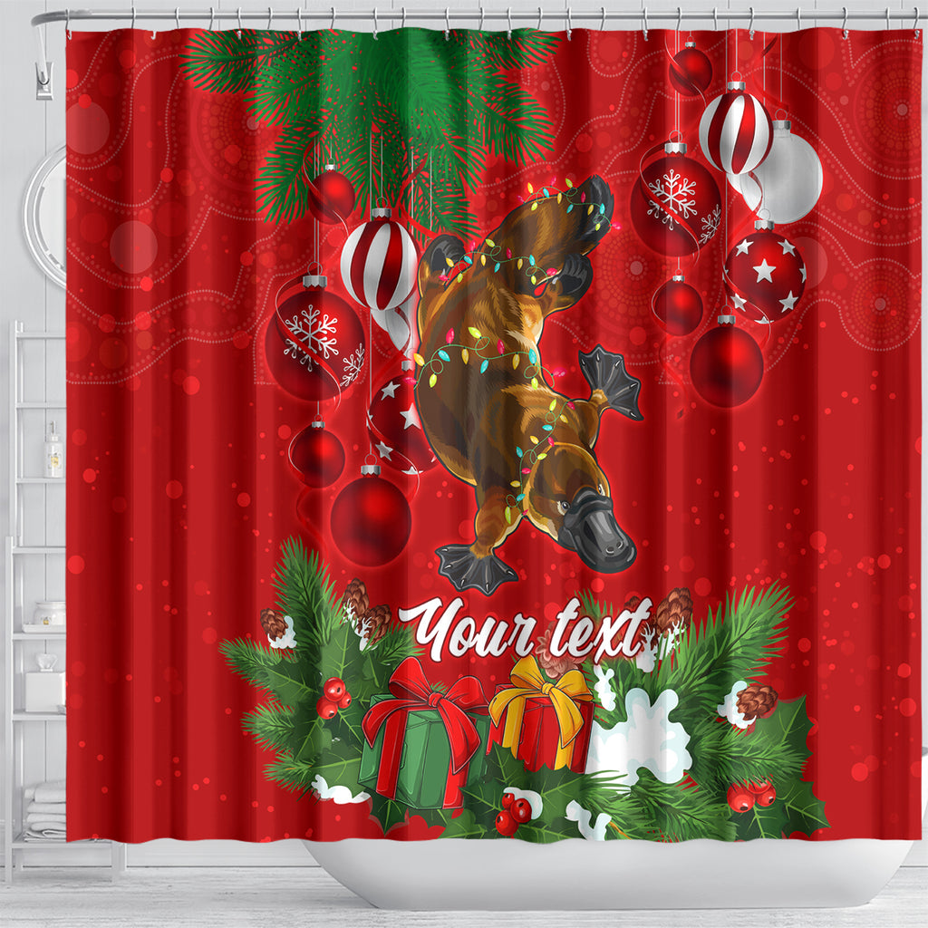 personalised-platypus-lover-shower-curtain-australia-merry-christmas-aboriginal