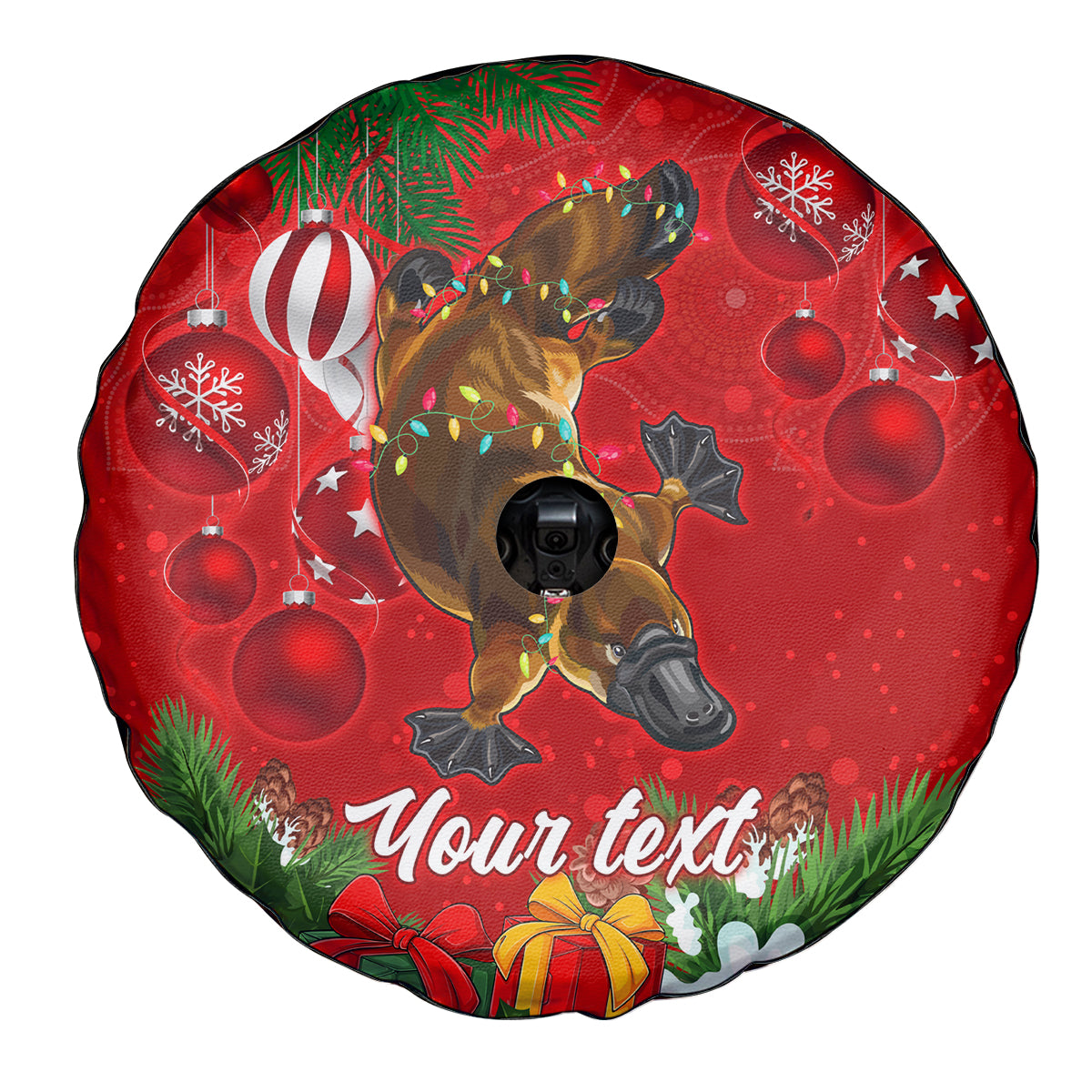 personalised-platypus-lover-spare-tire-cover-australia-merry-christmas-aboriginal