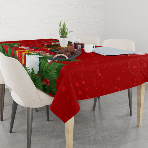 Personalised Platypus Lover Tablecloth Australia Merry Christmas Aboriginal LT9
