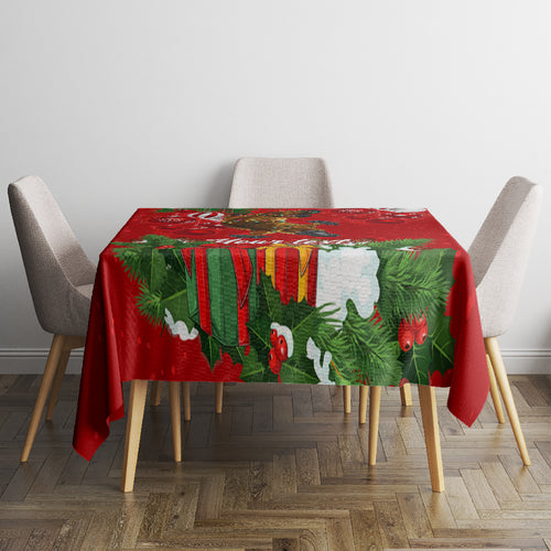 Personalised Platypus Lover Tablecloth Australia Merry Christmas Aboriginal LT9