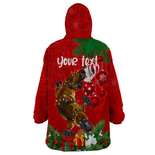 personalised-platypus-lover-wearable-blanket-hoodie-australia-merry-christmas-aboriginal