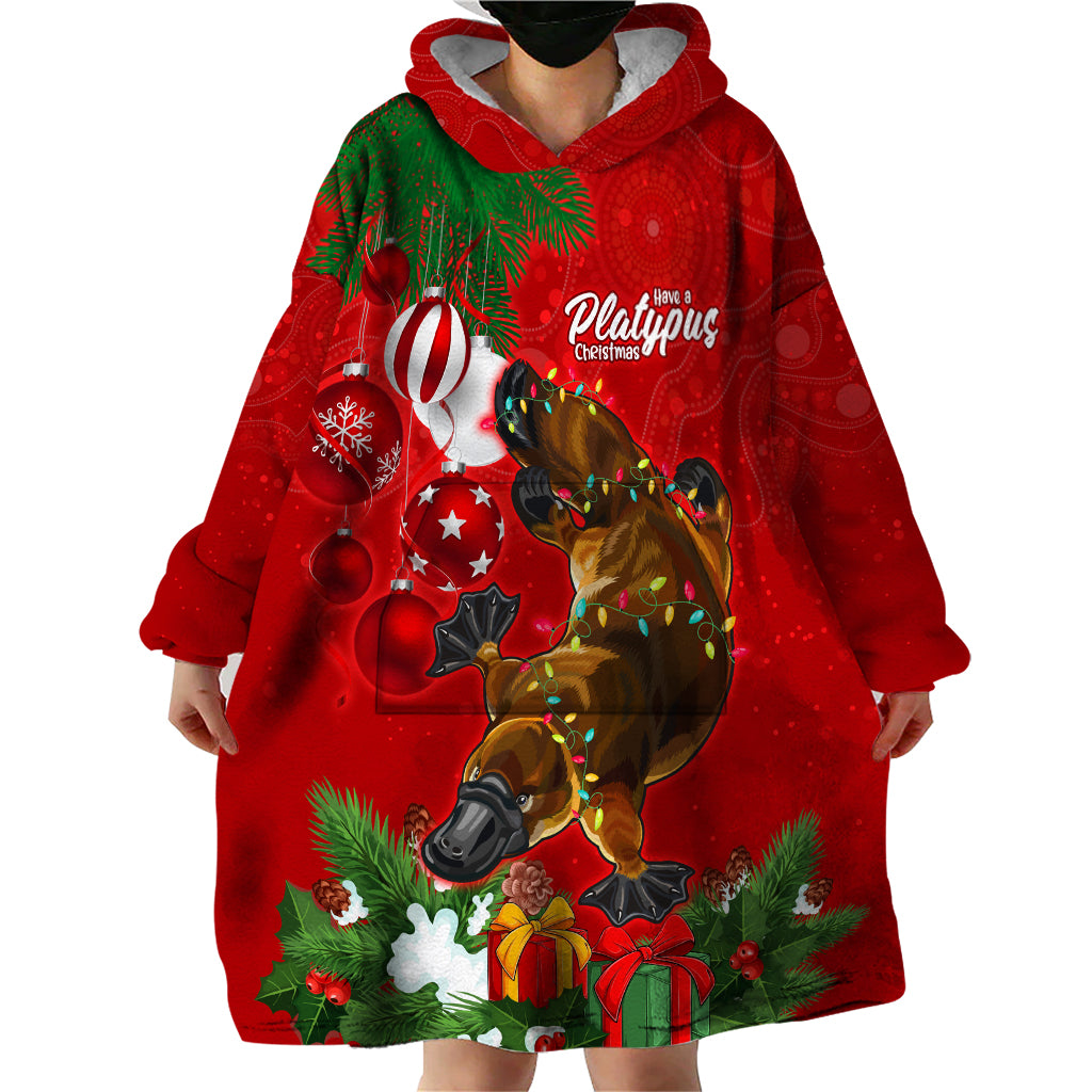 personalised-platypus-lover-wearable-blanket-hoodie-australia-merry-christmas-aboriginal